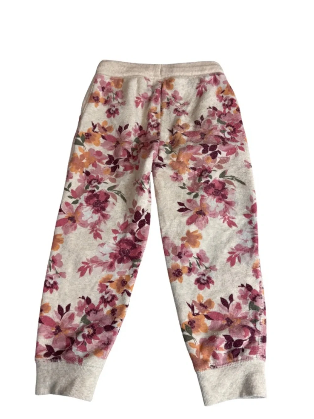 OshKosh B'gosh Cream & Pink Floral Fleece Zip Hoodie & Joggers Set 4T